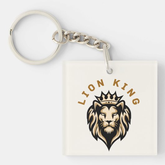 Leeuwenkoning Metalen Sleutelhanger (voorkant)
