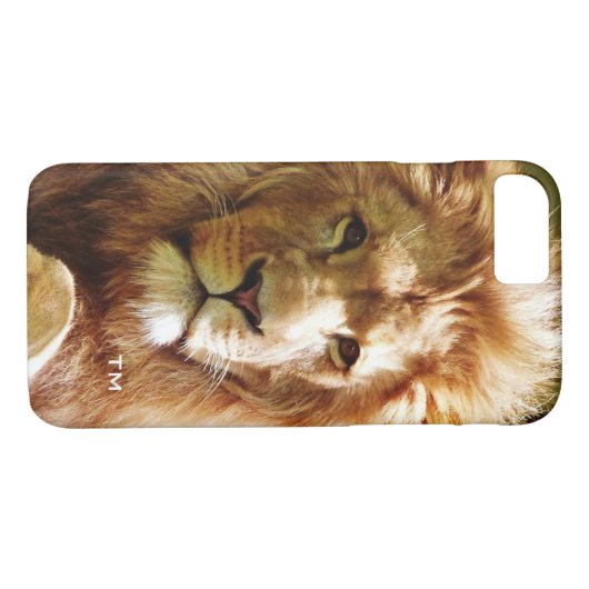 Leeuwenkoning van het Oerwoud met Monogram Case-Mate iPhone Case (Achterkant (Horizontaal))