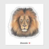 Leeuwenkoning van het oerwoud Realistische manneli Sticker (Vel)