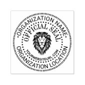 Leeuwenkop #3 Generiek Officiële Zegel Naam Locati Zelfinktende Stempel (Design)