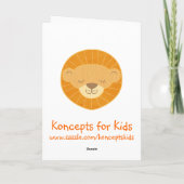 Leeuwenkop bedankkaart (Achterkant)