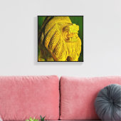 Leeuwenkop Beeldhouwwerk Canvasprint Canvas Afdruk (Insitu (Woonkamer))