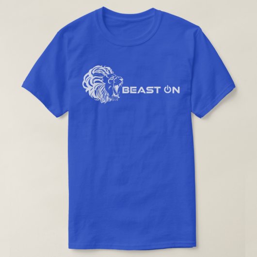 Leeuwenkop beest op fitnessGezegden voor gym-beweg T-shirt (Design voorkant)