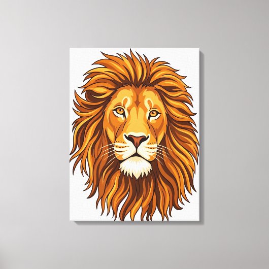 Leeuwenkop canvasprint canvas afdruk (Voorkant)