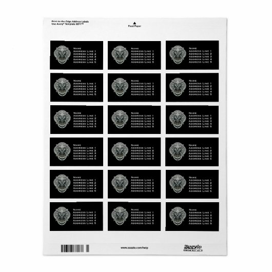  leeuwenkop etiket (Full Sheet)