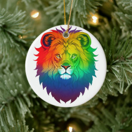 Leeuwenkop Gay Pride Keramisch Ornament