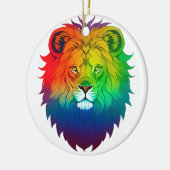 Leeuwenkop Gay Pride Keramisch Ornament (Links)