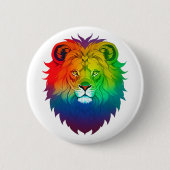 Leeuwenkop Gay Pride Ronde Button 5,7 Cm (Voorkant)
