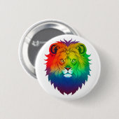 Leeuwenkop Gay Pride Ronde Button 5,7 Cm (Voorkant /achterkant)
