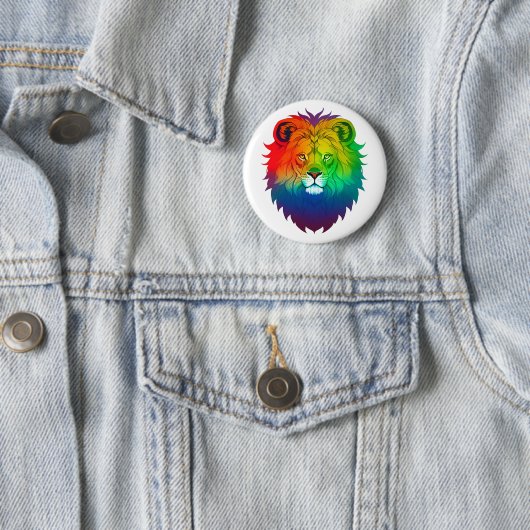 Leeuwenkop Gay Pride Ronde Button 5,7 Cm (In situ)