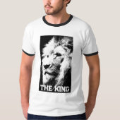 Leeuwenkop King Mannen Sjabloon Elegant Modern Tre T-shirt (Voorkant)