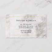 Leeuwenkop | Marmer met gouden rand Visitekaartje (Achterkant)