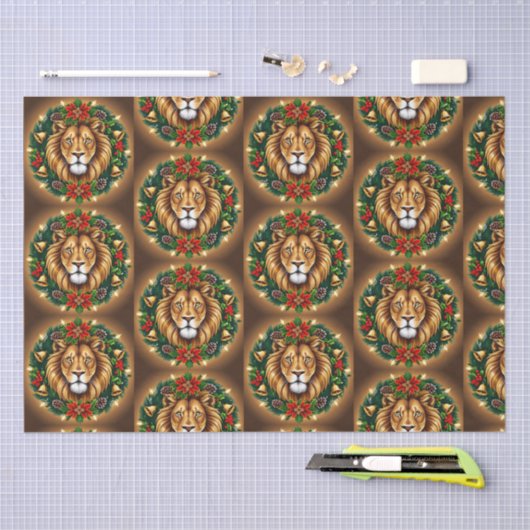 Leeuwenkop met kranspapier tissuepapier (Craft)