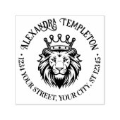 Leeuwenkop met kroonnaam Retouradres Zelfinktende Stempel (Design)