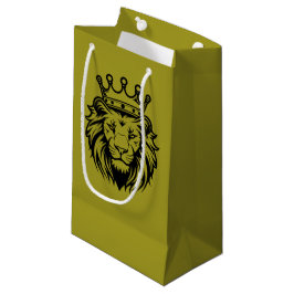 Leeuwenkop met kroonsilhouet - Zwart 1 Klein Cadeauzakje
