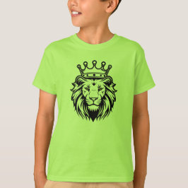 Leeuwenkop met kroonsilhouet - Zwart 1 T-shirt