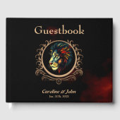 Leeuwenkopportret in Mandala Lijst Gastenboek (Voorkant)