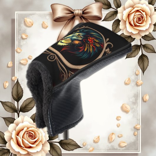 Leeuwenkopportret in Mandala Lijst Golfheadcover
