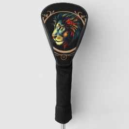 Leeuwenkopportret in Mandala Lijst Golfheadcover
