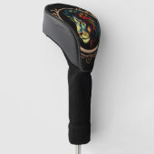 Leeuwenkopportret in Mandala Lijst Golfheadcover (Schuin)