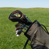 Leeuwenkopportret in Mandala Lijst Golfheadcover (Insitu)