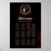 Leeuwenkopportret in Mandala Lijst Poster (Voorkant)