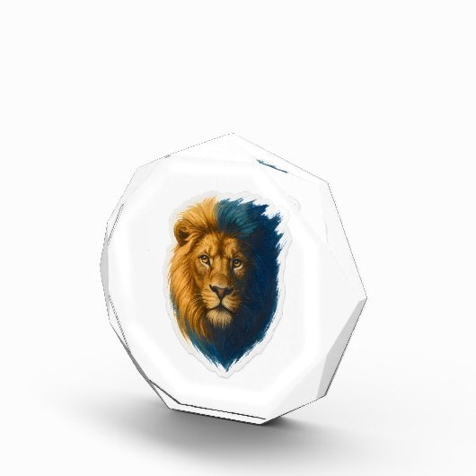 Leeuwenkunstwerk - Bicolor Fotoblokken (Rechts)