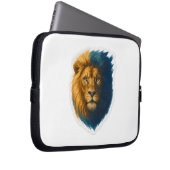 Leeuwenkunstwerk - Bicolor Laptop Sleeve (Voorkant Rechts)