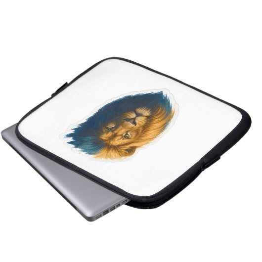 Leeuwenkunstwerk - Bicolor Laptop Sleeve (Voorkant onderkant)