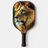 Leeuwenlogo Zwarte Neopreen Hoes Pickleball Paddle (Achterkant)