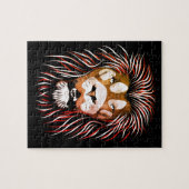 Leeuwenmasker in Tribalstijl Legpuzzel (Horizontaal)