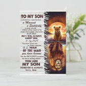 Leeuwenmoeder aan mijn zoon Ik deed mijn ogen dich Kaart (Staand voorkant)