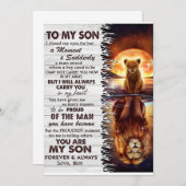 Leeuwenmoeder aan mijn zoon Ik deed mijn ogen dich Kaart (Voorkant / Achterkant)