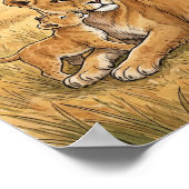 Leeuwenmoeder en Welpen Nursery Poster (Hoek)
