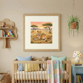 Leeuwenmoeder en Welpen Nursery Poster