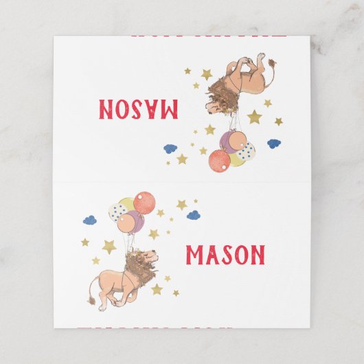 Leeuwenplaatskaarten, Circusfeest Plaatskaartje (Buitenkant ongevouwen)