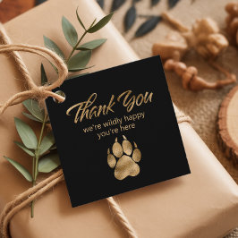 Leeuwenpootafdruk Bedankt Black Gold ID1148 Bedankjes Labels