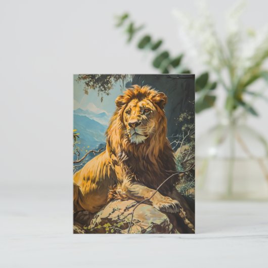 Leeuwenportret Briefkaart (Staand voorkant)