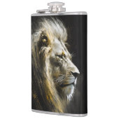 Leeuwenportret Dierlijke Natuur Wildlife Donker Sc Heupfles (Links)