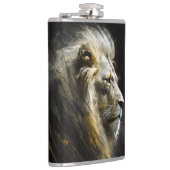 Leeuwenportret Dierlijke Natuur Wildlife Donker Sc Heupfles (Rechts)