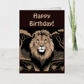 Leeuwenportret Folie Wenskaart (Voorkant)