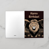  Leeuwenportret Folie Wenskaart (Buiten Laag)