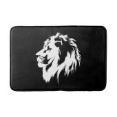 Leeuwenportret (wit) badmat (Voorkant)