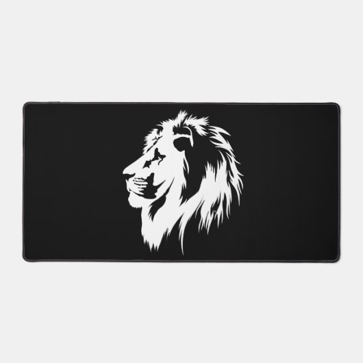 Leeuwenportret (wit) bureaumat (Voorkant)