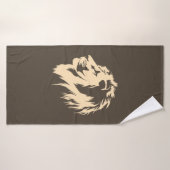 Leeuwenportret (zand) badhanddoek (Badhanddoek)