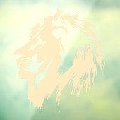 Leeuwenportret (zand) raamsticker (Vel 3)