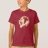Leeuwenportret (zand) t-shirt (Voorkant)