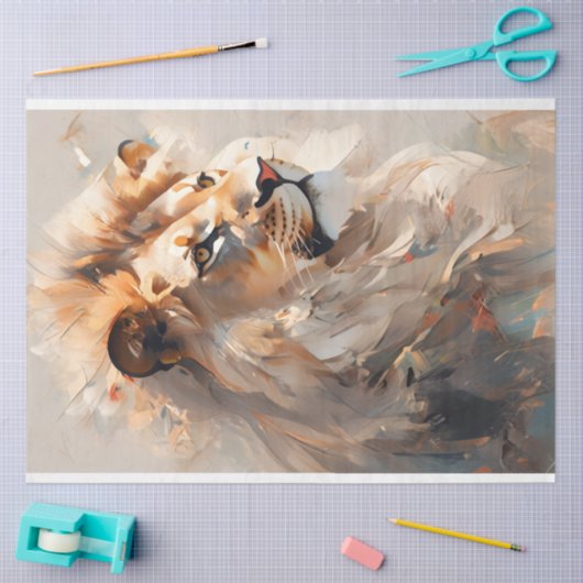 Leeuwenportretpapier Tissuepapier (Craft)