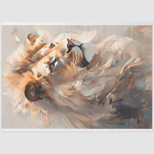 Leeuwenportretpapier Tissuepapier (Voorkant)