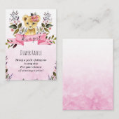 Leeuwenroze meisje Diaper omhullingskaart Raffle Informatiekaartje (Voorkant / Achterkant)